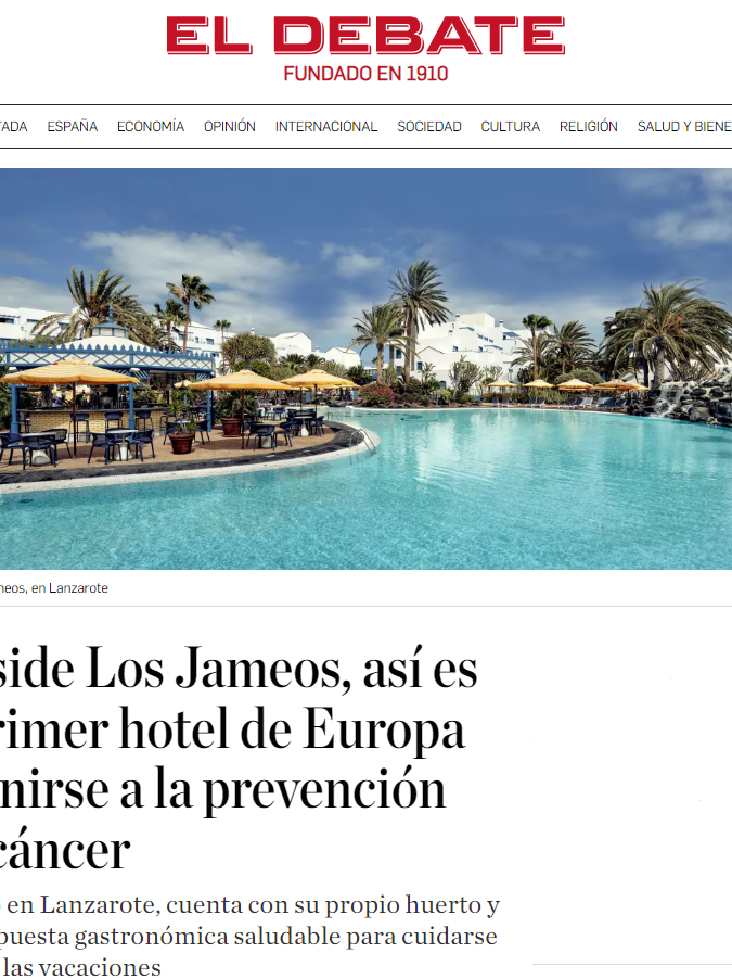Accion Villarrazo Periodico El Debate Seaside Los Jameos primer hotel en unirse a la lucha contra el cancer