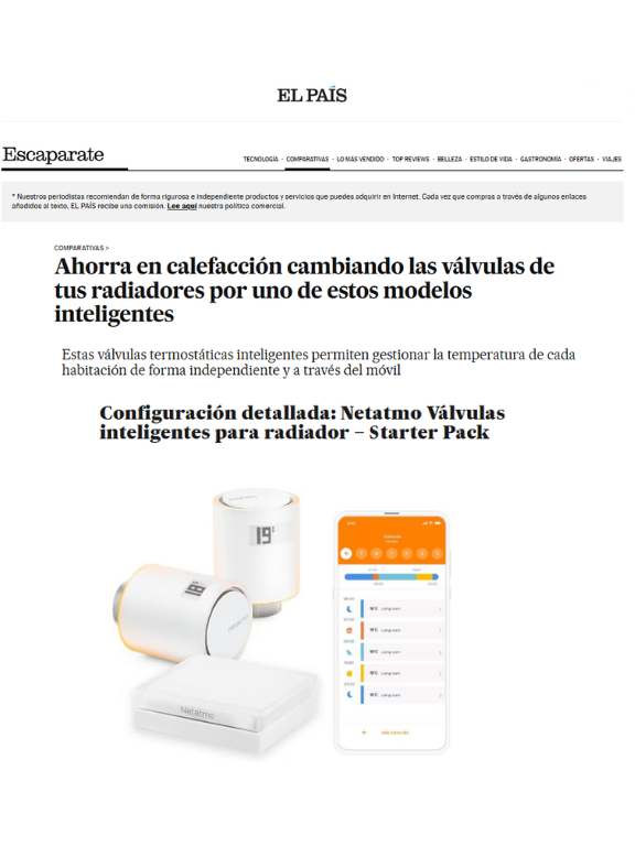Acción Villarrazo cliente netatmo en periodico El Pais