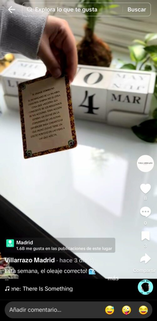 Publicación de Tik Tok de Villarrazo muestra de gestión de redes sociales