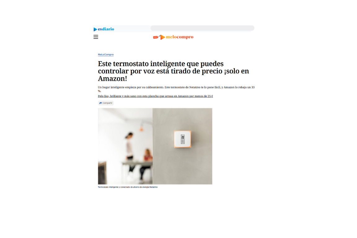 Accion Agencia de comunicación Villarrazo en EsDiario para Netatmo
