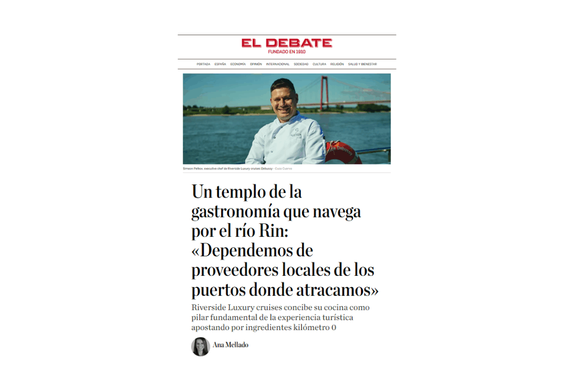 Articulo El Debate sobre Riverside la Gastronomia que navega