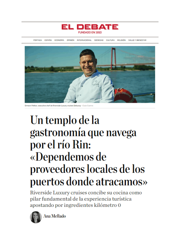 Articulo El Debate sobre Riverside la Gastronomia que navega