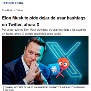 Elon Musk pide que se dejen de utilizar hashtags