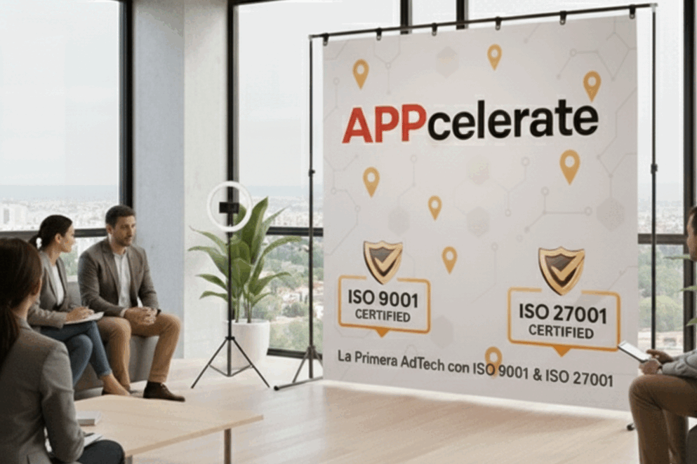 Qué hay detrás de nuestros clientes Appcelerate primera Adtech en obtener certificaciones internacionales ISO 9001 e ISO 27001_photocall y periodistas